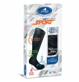 SAUBER CALZA SPORT UNISEX NERO DETTAGLI BIANCHI S