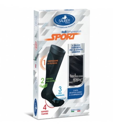 SAUBER CALZA SPORT UNISEX NERO DETTAGLI BIANCHI S