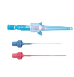 AGO CANNULA MONOVIA 20 GAUGE 1,1X33MM IN ACCIAIO INOX CON SILICONATURA ESTERNA, TAPPO LUER LOCK E ALETTE LATERALI COLOREROSA