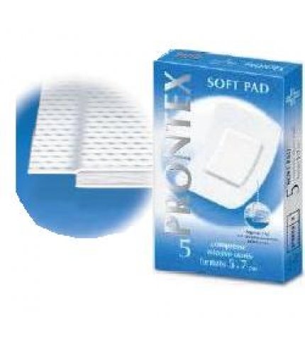 GARZA PRONTEX SOFT PAD COMPRESSA 5X7 CM 5 PEZZI