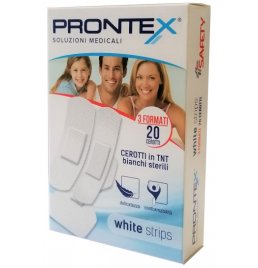 CEROTTO PRONTEX WHITE STRIPS IN TESSUTO NON TESSUTO BIANCO STERILE 3 FORMATI 20 PEZZI