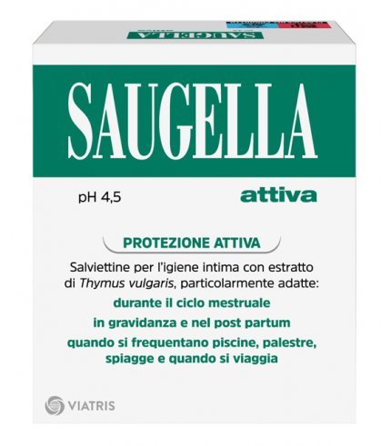 SAUGELLA ATTIVA SALVIETTINE DETERGENTI 10 BUSTINE