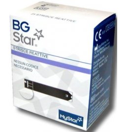 STRISCE PER MISURAZIONE GLICEMIA BGSTAR 25 PEZZI COMPATIBILI