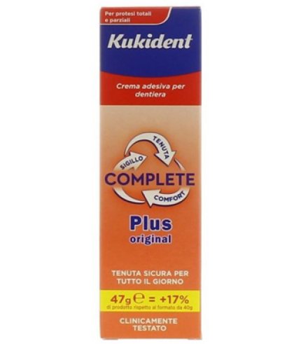 KUKIDENT PLUS COMPLETE CREMA ADESIVA PER PROTESI DENTARIE 47G