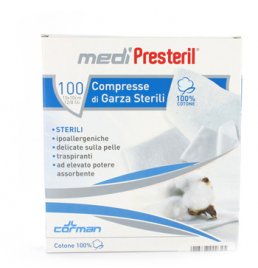 GARZA COMPRESSA MEDIPRESTERIL FU STERILE MONOUSO 10X10CM 100PEZZI