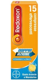 REDOXON DOPPIA AZIONE 15 COMPRESSE EFFERVESCENTI VITAMINA CZINCO ARANCIA E MANDARINO 45,78 G