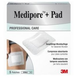 MEDIPORE+PAD MED 10X10CM 5PZ