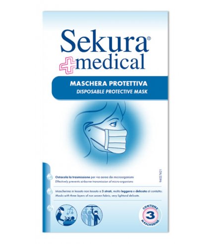 SEKURA MASCHERINA IGIENICA PROTETTIVA 3 PEZZI