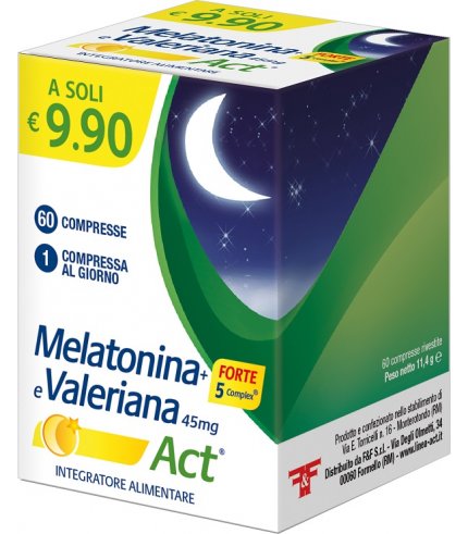 MELATONINA ACT 1MG + VALERIANA + 5 FORTE COMPLEX 60 COMPRESSE