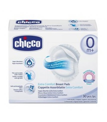 CHICCO COPPETTA ASSORBILATTE ANTIBATTERICA 30 PEZZI