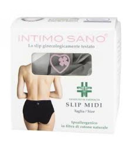 INTIMO SANO SLIP DONNA MIDI NERO EXTRALARGE