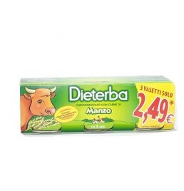 DIETERBA OMOGENEIZZATO MANZO 3 PEZZI 80 G