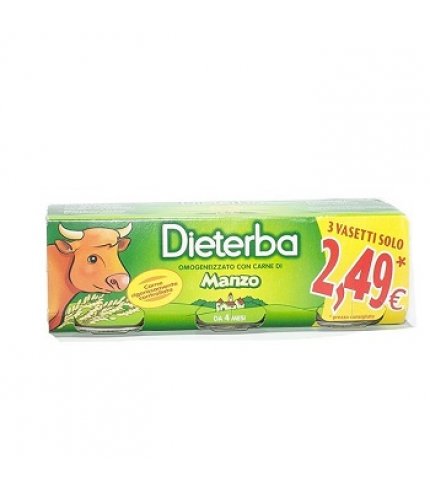 DIETERBA OMOGENEIZZATO MANZO 3 PEZZI 80 G