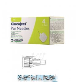 GLUCOJECT PEN NEEDLES 4MM G32