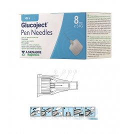 GLUCOJECT PEN NEEDLES 8MM G31