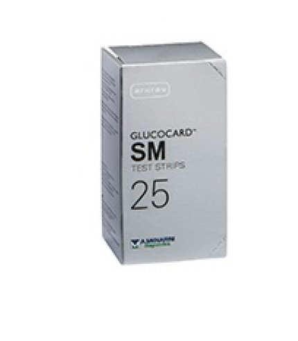 GLUCOCARD SM TEST STRIPS 25PZ