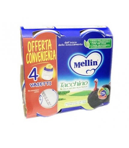 MELLIN OMOG TACCHINO 4X80G