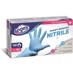 LOGEX GUANTO NITRILE M/L 100PZ