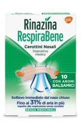 RINAZINA RESPIRABENE CEROTTI NASALI CON AROMI BALSAMICI CARTON 10 PEZZI