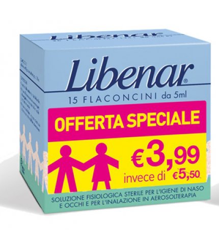 LIBENAR 15 FLACONCINI SOLUZIONE ISOTONICA 5 ML TAGLIO PREZZO