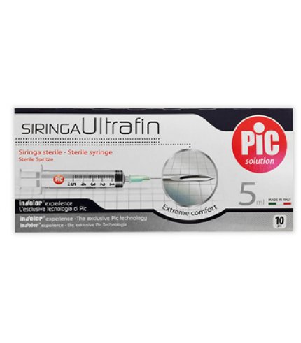 SIRINGA PIC ULTRAFINE 5 ML AGO 14 10 PEZZI