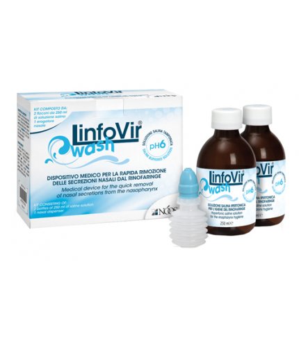 SOLUZIONE PER IRRIGAZIONE NASALE LINFOVIR WASH 2 FLACONI DA250ML