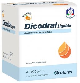 DICODRAL LIQUIDO SOLUZIONE REIDRATANTE ORALE 4 X 200 ML