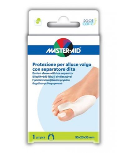 PROTEZIONE MASTER-AID PER ALLUCE VALGO CON SEPARATORE DITA INTEGRATO 1 PEZZO