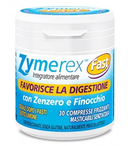 ZYMEREX FAST 30 COMPRESSE MASTICABILI CON ZENZERO E FINOCCHIO GUSTO LIMONE