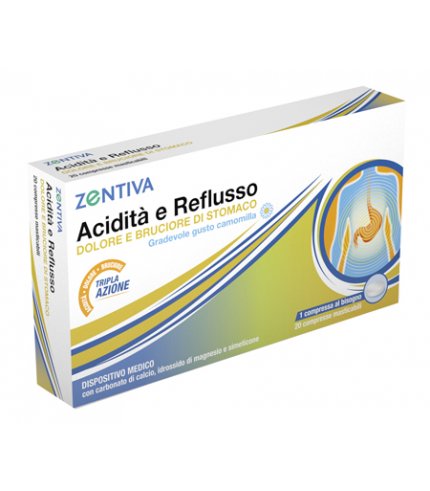 ZENTIVA ACIDITA' REFLUSSO 20 COMPRESSE MASTICABILI