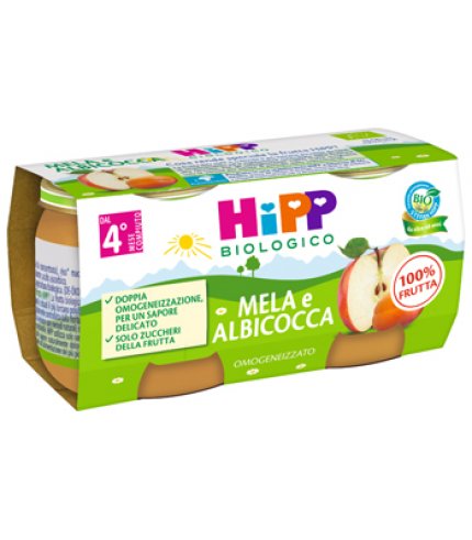 HIPP OMOG ALBICOCCA/MELA 2X80G