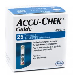 STRISCE MISURAZIONE GLICEMIA ACCU-CHEK GUIDE 25 PEZZI CONFEZIONE RETAIL