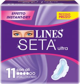 LINES SETA ULTRA ASSORBENTI CON ALI 11 PEZZI