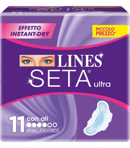 LINES SETA ULTRA ASSORBENTI CON ALI 11 PEZZI