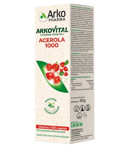 ARKOVITAL ACEROLA 1000 20CPR