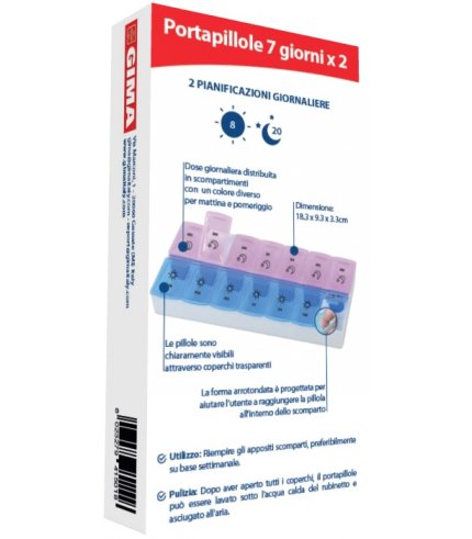 PORTAPILLOLE SETTIMANALE 7GGX2