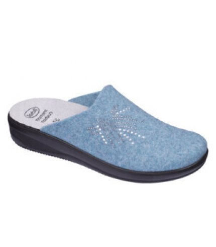 CALZATURA ESTHER 2,0 FELT+STRASS WOMAN LIGHT BLUE 40