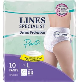 PANNOLONE PER INCONTINENZA LINES SPECIALIST DERMA PANTS MAXIL 10 PEZZI