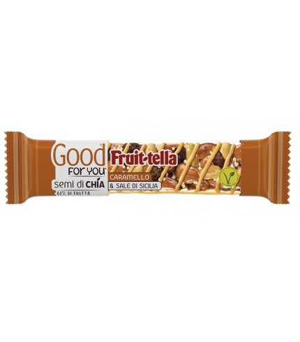 FRUITTELLA GOOD FOR YOU BARRETTA SEMI DI CHIA CARAMELLO & SALE DI SICILIA 36 G