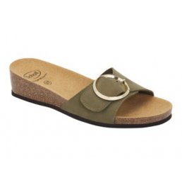 CALZATURA AMALFI MULE NUBUCK WOMAN OLIVE TECNOLOGIA BIOPRINTMATERIALE NUBUCK FODERA TOMAIA SFODERATO FODERA SOTTOPIEDEMICROFIBRA 37 SS22