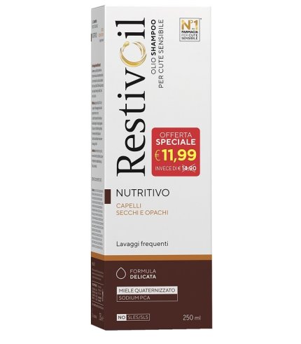 RESTIVOIL NUTRITIVO PER CAPELLI SECCHI E OPACHI LAVAGGI FREQUENTI OFFERTA SPECIALE 250 ML
