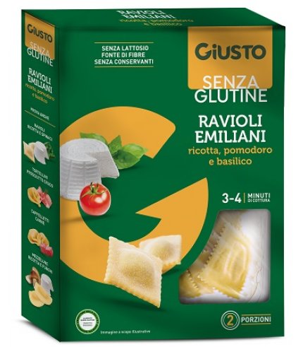 GIUSTO S/G RAVIOLI PO/RI/B250G