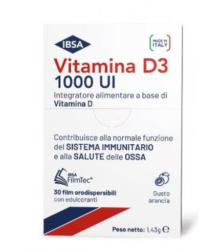 VITAMINA D3 IBSA 1000UI 30 FILM ORODISPERSIBILI