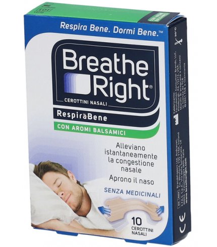 CEROTTI NASALI BREATH RIGHT BALSAMICI 10 PEZZI