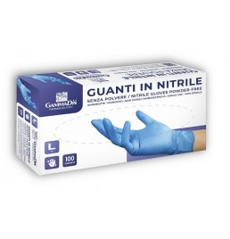 GUANTI NITRILE S/POLV M 100PZ