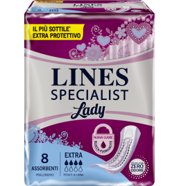 ASSORBENTI LINES SPECIALIST LADY EXTRA IPOALLERGENICI 8 PEZZI