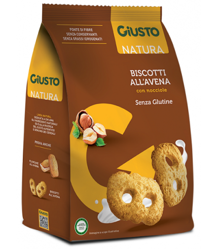 GIUSTO S/G BISCOTTI AVENA NOCC