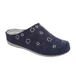 CALZATURA INVERNESS ELASTIC WOOL+STUDS WOMAN NAVY BLUE LANA+ BORCHIETTE 37