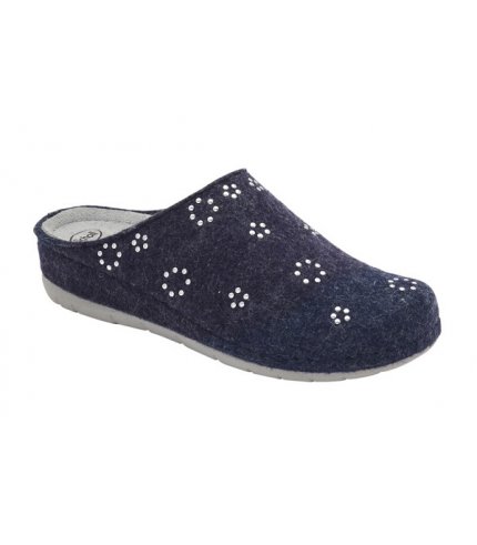 CALZATURA INVERNESS ELASTIC WOOL+STUDS WOMAN NAVY BLUE LANA+ BORCHIETTE 37