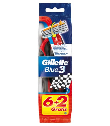 GILLETTE BLUE3 NITRO 6PZ+2GR